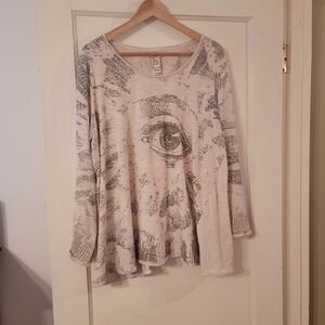 Magnolia Pearl Long Sleeve Dylan Tee "Freedom of Conscience" in Moonlight